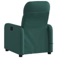 thumbnail image 3 of vidaXL Massage Recliner Chair Dark Green Polyester, Metal, Plywood, 3 of 5