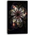 thumbnail image 2 of Fleurs Fractales Dorées Rondes Lumineuses - Impression sur Toile Florale, 2 of 3