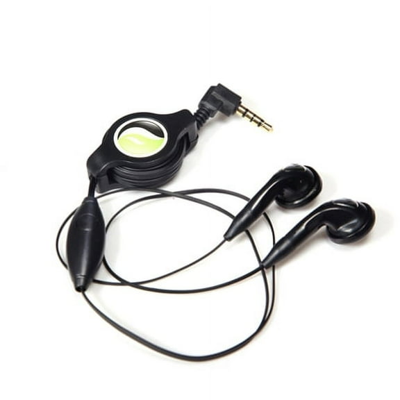 Retractable Headset Handsfree Mic Dual Earbuds Earphones Earpieces Wired Headphones 3.5mm [Black] PWW for Motorola Google Nexus 6, Moto E LTE E4 PLUS, G4 Play, G5 PLUS (XT1687) X 2 (2nd Gen) Z2 Play