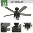 thumbnail image 5 of Hunter - Lochemeade Indoor Ceiling Fan With Light, Remote, 52-inch, Matte Black, Modern-style, 3-speed WhisperWind Motor, 52650, for Living Rooms, Bedrooms, 5 of 17