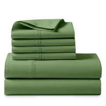 1000 Thread Count, 100% Giza Egyptian Cotton - 6 PC Sheet Set - RV Short King, Sage, 10" Deep Pocket
