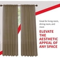 thumbnail image 5 of Sapphire Home 2 Panels Window Sheer Curtains 54" x 95" Inches 108" Total Width, Voile Panels for Bedroom Living Room, Rod Pocket, Decorative Curtains, Solid Sheer 95" Taupe, 5 of 8