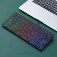thumbnail image 2 of BQBQERT small Keyboard with Color LED Lighting Translucent Keycaps Enhances Typing for Gamers, 2 of 8