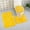 Yellow, variant on YiFudd U-Shaped Machine Washable Soft & Plush Gray Polyester Bath Rug Set, 35" x 969", 3 Count