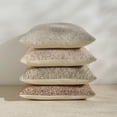 thumbnail image 6 of SUSIELADY Pack of 2 Throw Pillow Covers 18x18, Boho Textured Chenille Decorative Pillow Covers with Dots and Stripes, Square Cushion Covers for Couch, Sofa, Bed, Farmhouse Home Decor, Beige, 6 of 7