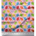thumbnail image 1 of Soimoi Tissu Poly Georgette Imprimé Œuf de Pâques au Mètre 52 Pouces de Large, 1 of 3