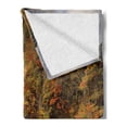 thumbnail image 2 of Nature Scene Soft Flannel Fleece Blanket, Toyohira River Flowing Between Forest Mountains in Autumn Colors, Cozy Plush for Indoor and Outdoor Use, 50" x 60", Fawn Orange Olive Green, by Ambesonne, 2 of 5