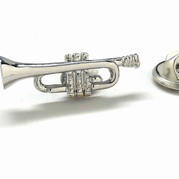 Perfect-Cufflinks Geometric Silver Pins & Brooches, Rhodium