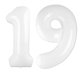 thumbnail image 1 of Globo Kelfuoya número 19, lámina de mylar blanca de 1 m para fiestas, 1 of 8
