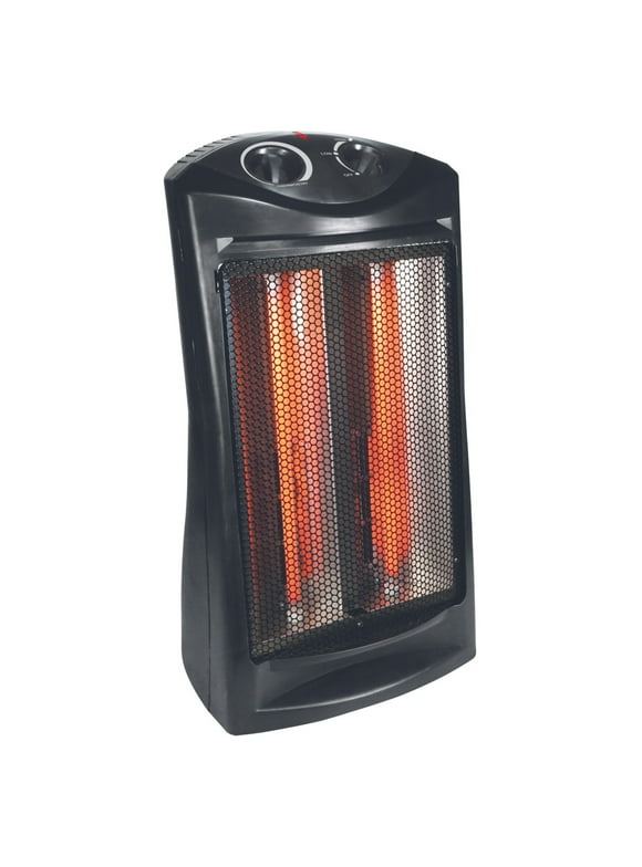 Comfort Glow QTH350 1,500-Watt-Max Portable Quartz Tower Heater with Thermostat, Black, QTH350
