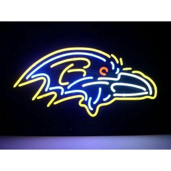 Queen Sense 20"x16" Baltimore Sports Team Raven Neon Sign Man Cave Handmade Neon Light 120BRL