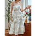 thumbnail image 6 of Yunliwuli Women’s Summer Long Dress Sleeveless Spaghetti Strap Tie-up Back Loose Dress Cutout Dress, 6 of 10