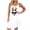 White, variant on Tnhcen Plus Size Nightgown Women, Cute Print Double Spaghetti Straps Nightdress, Soft Polyester Spandex Double - Sided Fleece Loose Sleepwear, Comfortable Pajama Dress Sizes S - 2XL