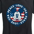 thumbnail image 3 of Disney - Americana - Mickey Peace Love Usa - Women's Short Sleeve Graphic T-Shirt, 3 of 5