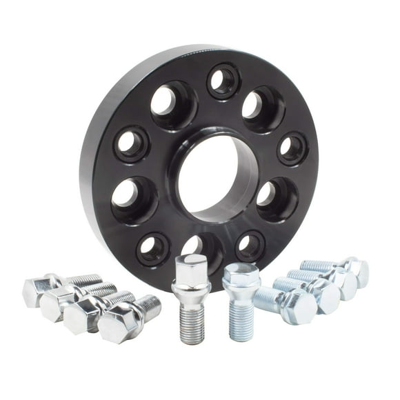 Wheel Accessories Parts 1 Piece Tuner Hub Centric European Vehicle Wheel Spacer with M14 1.50 Chrome Bolts 25mm Thickness 5 on 130mm Bolt Pattern PCD 71.50mm Vehicle & Wheel Hub Fits Porsche Audi VW
