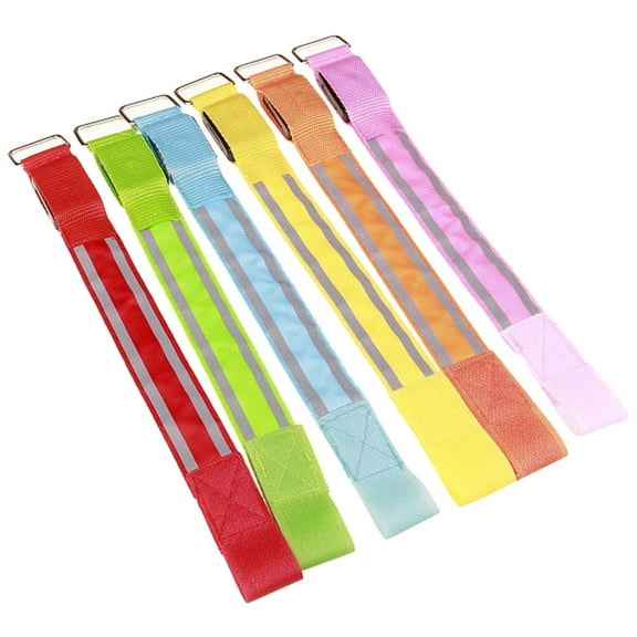 ELAYARD 6Pcs Light Up Wristbands in Assorted Color with Replaceable Battery for Jogging Gear