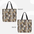 thumbnail image 2 of Hirioo Cartoon Bear for Tote Bag for Women, Quilted Shoulder Bag with Zipper, Large Capacity Handbags for Casual, Travel, Work, 2 of 7