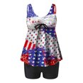 thumbnail image 5 of WEAIXIMIUNG Robe de Couverture de Maillot de Bain pour Femmes Tankini d'Été Maillot de Bain Deux Pièces Imprimé Bretelles Shorts Maillot de Bain Deux Pièces (2) S, 5 of 5