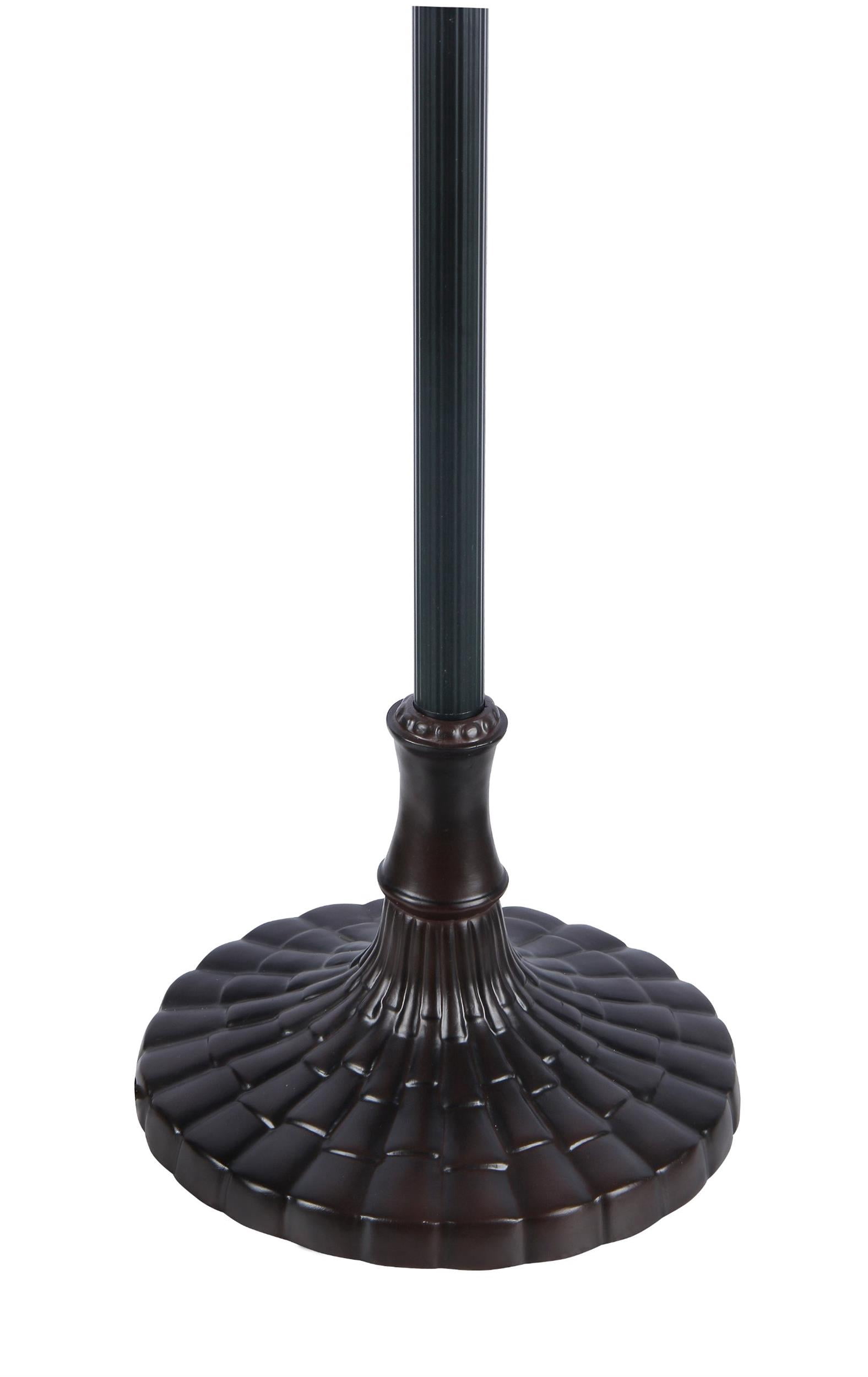 Pemberly Row Tiffany-style 3 Light Dragonfly Floor Lamp 18" Shade