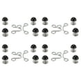 thumbnail image 1 of XingJian Bouton de Jean Détachable Pratique - 16 Pcs Épingles Perle Noire Réutilisables, 1 of 10