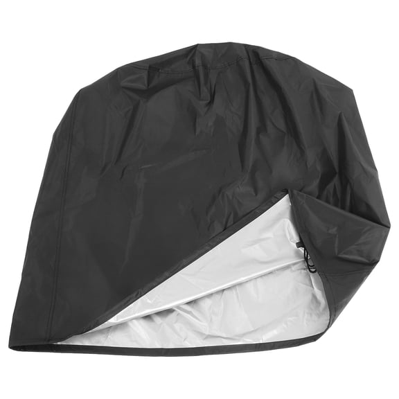 WASHWEPE Grill Cover Black Polyester for Outdoor Bbq Sun and Wind Protection