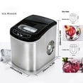 thumbnail image 3 of Ice Maker, Ice Cube Maker Portable Commercial Household Cube Countertop Stainless Steel, 3 of 8