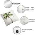 thumbnail image 4 of HENGT  Palm Tree Pillow Cushion Cover 2pcs Cartoon Palm Tree Image Tropical Plant and Sand Serenity Nature Foliage Print, Decorative Square Accent Pillow Case, 2pcs", Green Brown, 4 of 6
