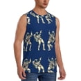 thumbnail image 2 of Easygdp Disco party Astronaut Dancing Men's Breathable Tank Tops Sleeveless Sporty T Shirts for Basketball, Mountaineering, Bodybuilding -Medium, 2 of 8