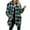 Green, variant on IROINNID Shacket Jacket for Women Turndown Lapel Classic Plaid Button Down Jacket Casual Comfortable Autumn Winter Tops,Green