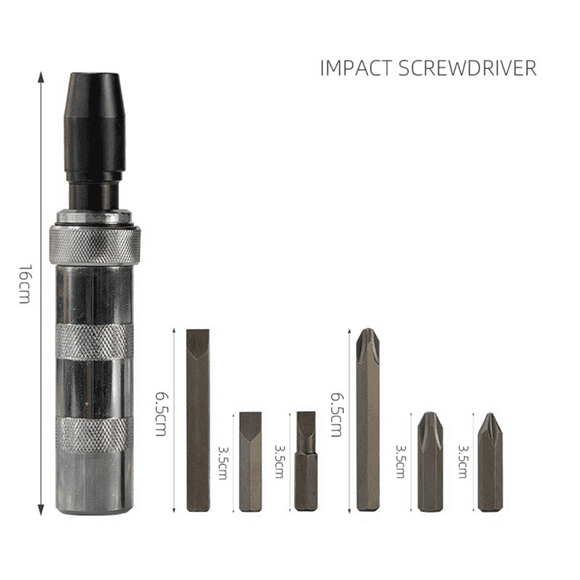 Impact Screwdriver 7-Piece Screwdriver Socket Nut Tapping Dead Screw Piercing Screwdriver
