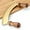6.8 Inch Gold, variant on ABCISI 6.8 Inch Stainless Steel Mezzaluna Knife, Salad Rocker Chopper with Double Wood Handle, Pizza Cutter Chopper Knife with Curved Sharp Blade, Mincing Knife for Fruit Vegetable Herbs Nuts(Black)