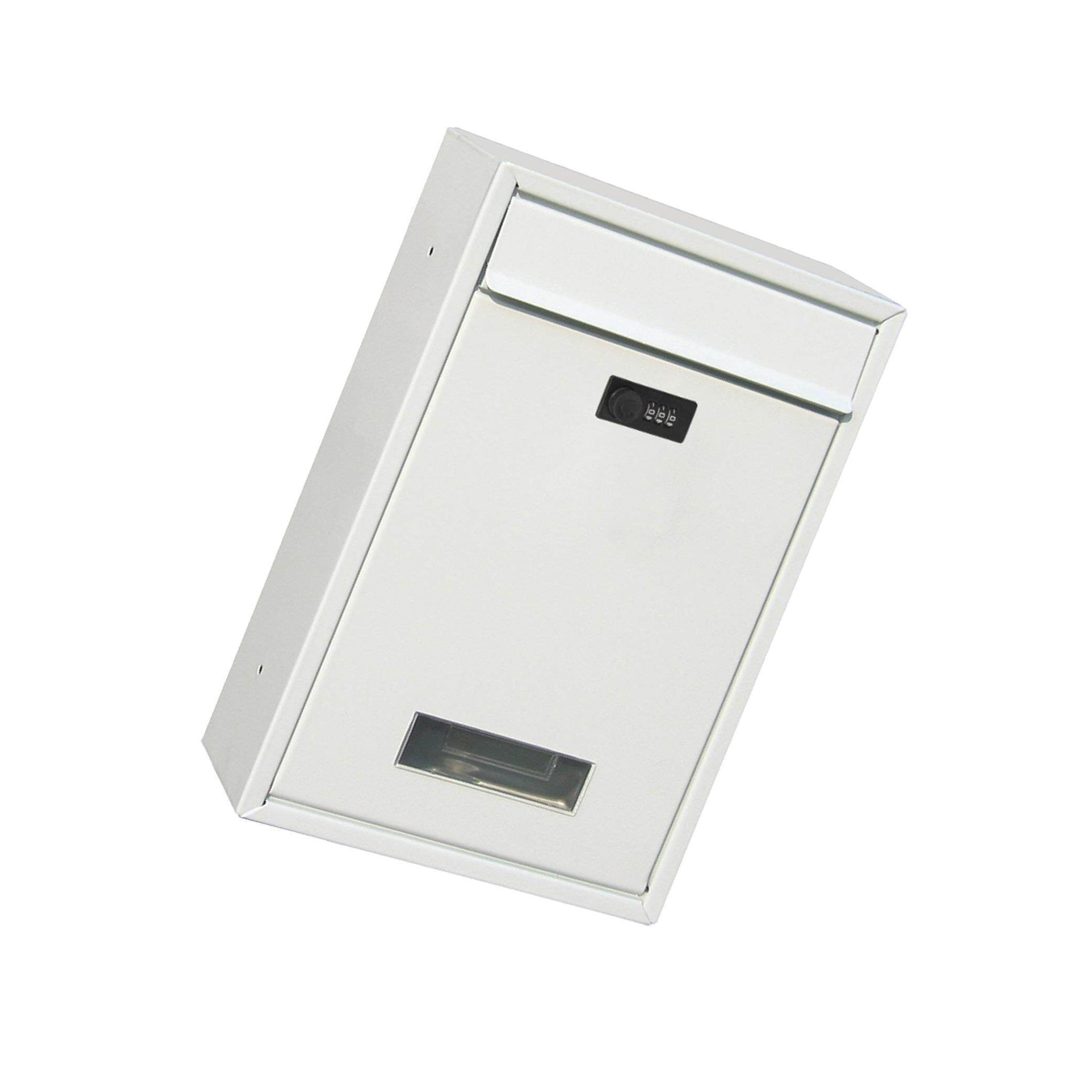 Vintage Metal Wall Big Entrance Combination Lock Office Information Protection Space-saving Combination Lock Mailbox Bulk Mail Made Mounted Mailbox Black White