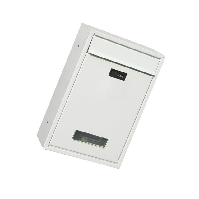 Vintage Metal Wall Big Entrance Combination Lock Information Protection Space-saving Lock Office Combination Lock Mailbox Bulk Mail Made Mounted Mailbox Black White