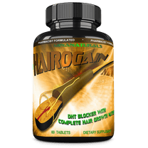 Minanaturals HAIROGAIN DHT Blocker Formula, Supports Hair Growth with Biotin, Collagen, Keratin, Hair Vitamins, 60 Tablets
