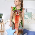 thumbnail image 4 of Fotbe Cobra Snake Vestido de Dormir para Niñas de 3 a 10 Años, Mangas Cortas, Estilo Princesa, Pijama Camisón con Mangas Voladas-X-Large, 4 of 6