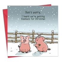 Twizler Funny Christmas Card - Pigs in Blankets - Merry Christmas Card - Humorous Happy Xmas Card