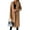 Khaki, variant on Womens Long Wool Coat Double Breasted Trench Coat Fall Winter Clothes Pink L