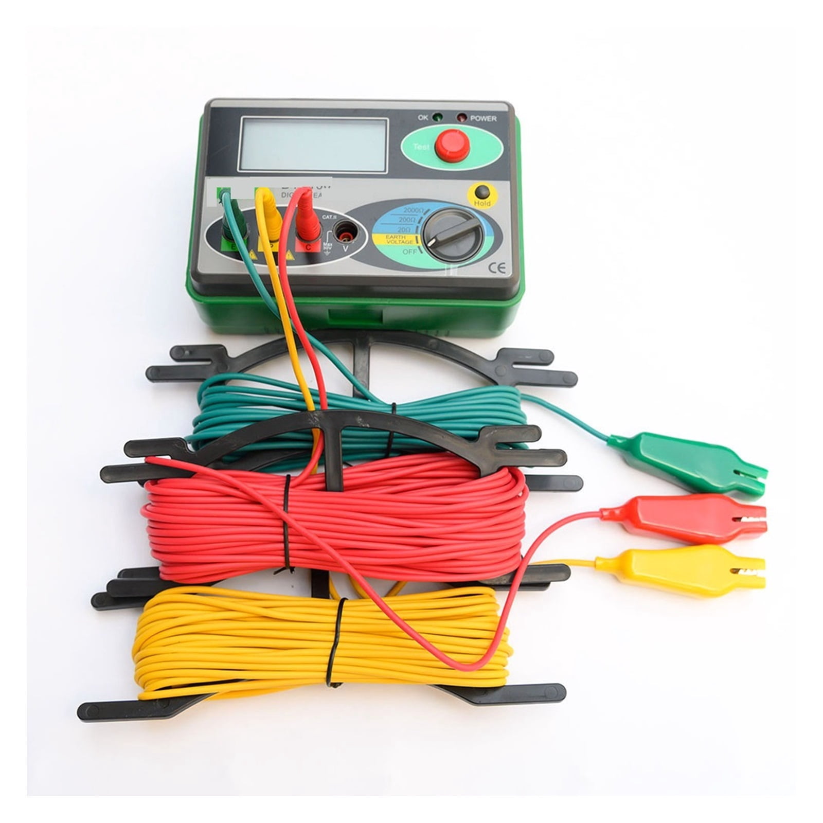 Insulation Resistance Tester Meter Earth Resistance Voltage Tester Ground 0-2000 Ohm Digital Megohmmeter