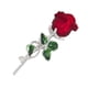thumbnail image 3 of Broche de rosa con flor, broche para San Valentín, accesorios de vestuario de moda. Plata Rojo, 3 of 9