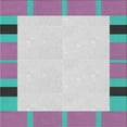 thumbnail image 1 of Ahgly Company Indoor Square Patterned Pale Blue Novelty Area Rugs, 3' Square, 1 of 6