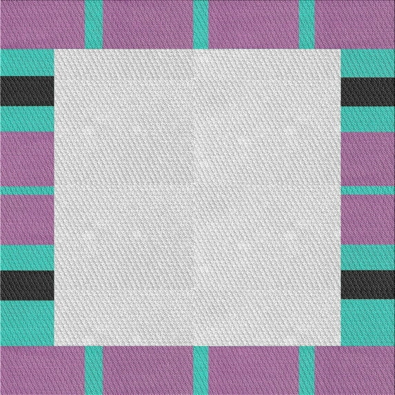 Ahgly Company Indoor Square Patterned Pale Blue Novelty Area Rugs, 7' Square