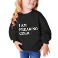 thumbnail image 2 of Elainilye Fashion Toddler Sweatshirt Middle Big Girls Boys Heart Print Long Sleeve Top Sweatshirt Sizes 2-10Y,Black, 2 of 5