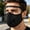 Black, variant on Cycling Face Cover With Replaceable Activated Carbon Filters, Breathable Wind Dust Shield For Outdoor Running Hiking Riding Sports, Bike Protective Mask