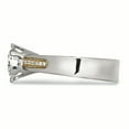 thumbnail image 4 of Titanium & 14k Inlay Accent w/CZs Ring, 4 of 11