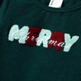 thumbnail image 5 of Sudadera navideña a juego con la familia, 3D Fluff Merry Green Red, mangas largas, tops acanalados, 5 of 5