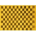 thumbnail image 1 of Ahgly Company Indoor Rectangle Checkered Yellow Modern Area Rugs, 3' x 5', 1 of 4