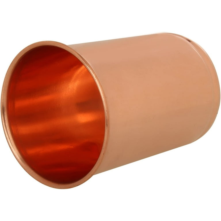 Buy qCup Plain & Hammered Copper Glass Set by SoulGenie
