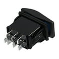 BCLONG Winch In/Out Rocker Switch 7Pin Blue LED Rocker Toggle Switch