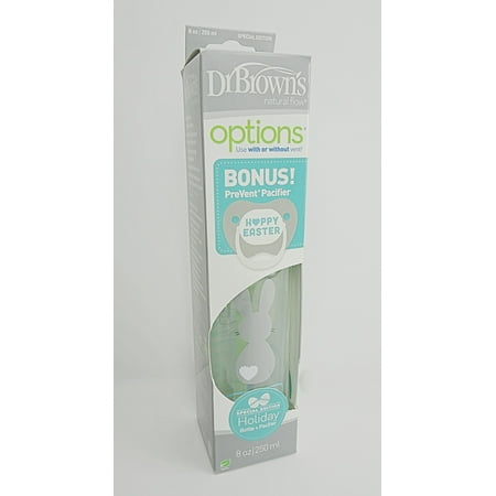 Special Order Bottles - Dr. Brown's Natural Flow Bottles - 8 oz - Special Edition | Level 1 Nipple | Stage 1 Pacifier | (8 oz Easter)