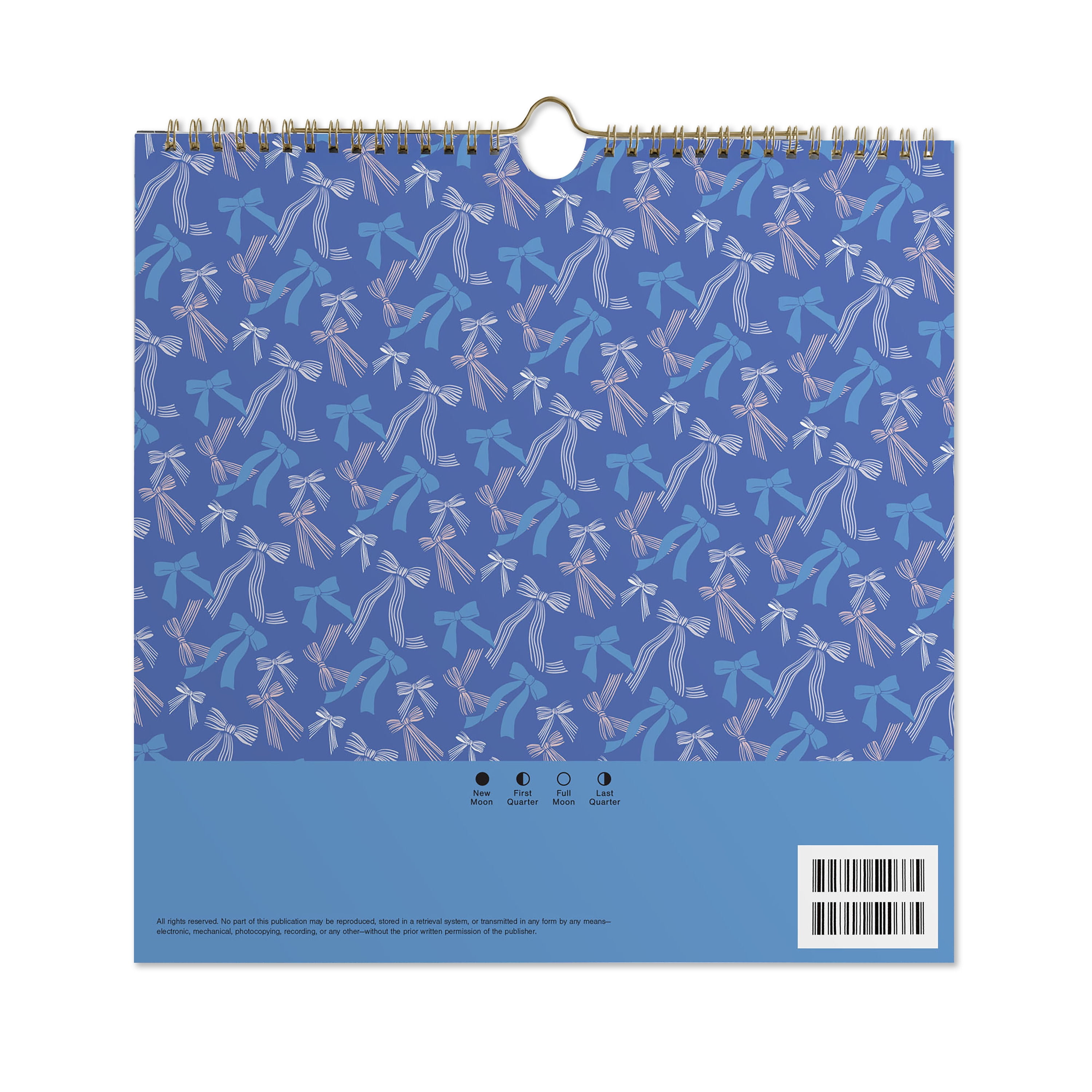2027 Pen+Gear Mini Spiral Bows Calendar 7x7 January-December Gridded
